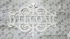 Elegant Welcome Metal Sign for Porch or Front Door – Decorative Plasma Cut Steel Wall Plaque