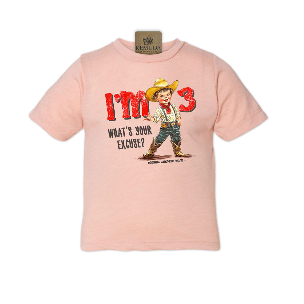 I'm 2, What's Your Excuse? - Toddler Western Tee (also comes in I'm 3, 4, & 5)