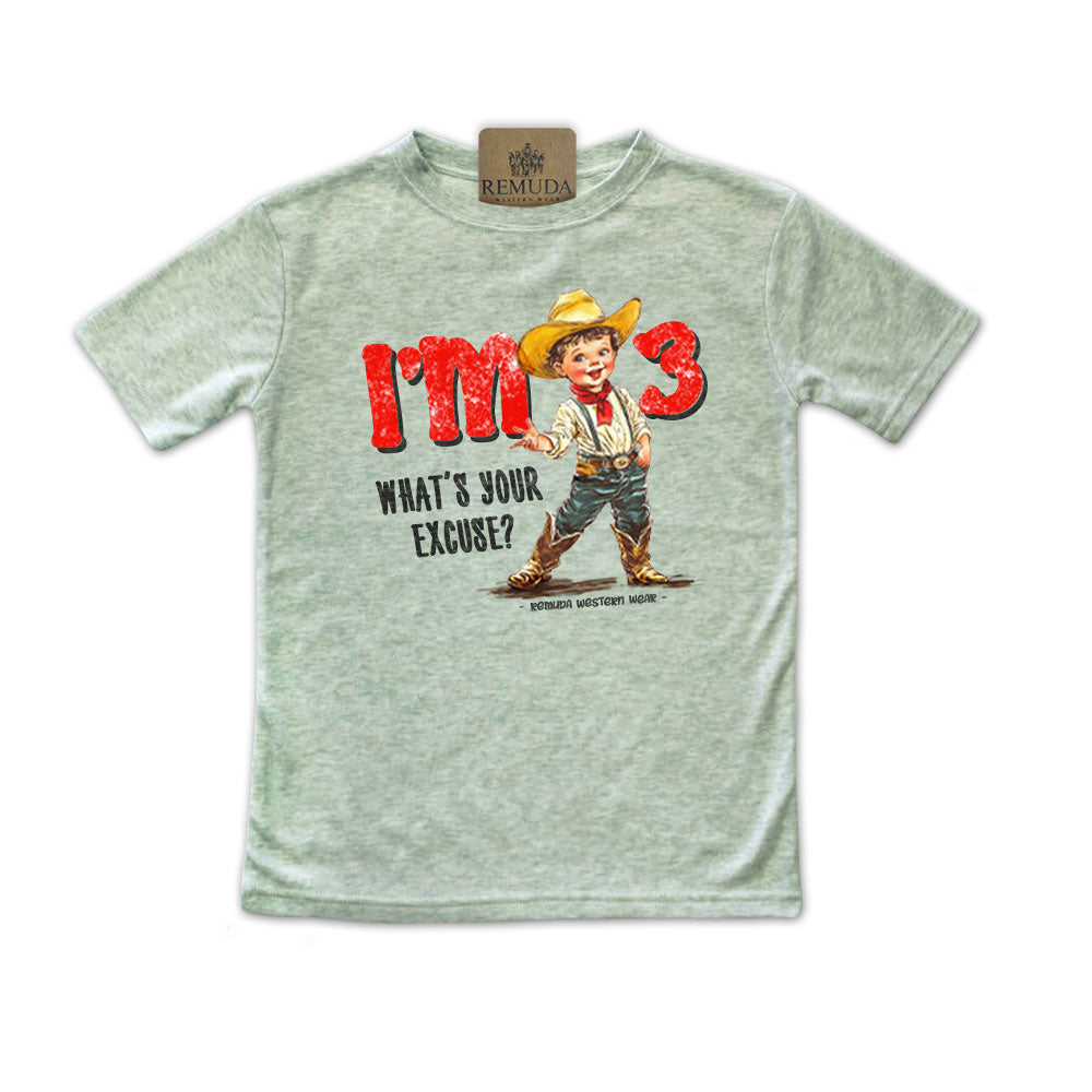 I'm 2, What's Your Excuse? - Toddler Western Tee (also comes in I'm 3, 4, & 5)