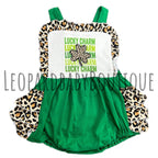Lucky charm ruffle romper