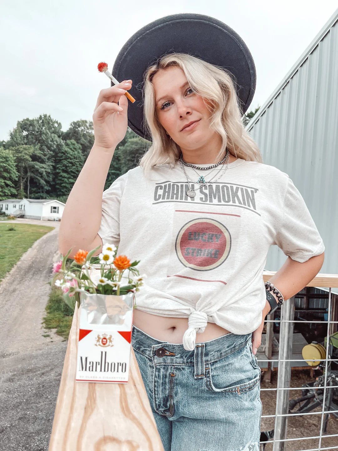 Chain Smokin’ Graphic Shirt – Graphic Tee, Long Sleeve & Crewneck