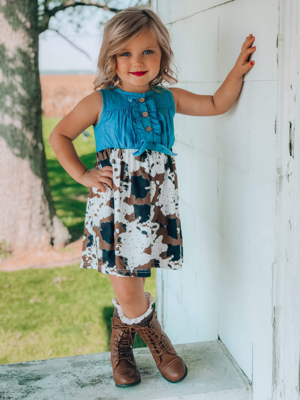 Brown cow dress