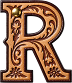 Monogrammed Initial Western Leather Look Saddle Longhorn Cowboy Cowgirl Kitchen Dish Towels Made in America