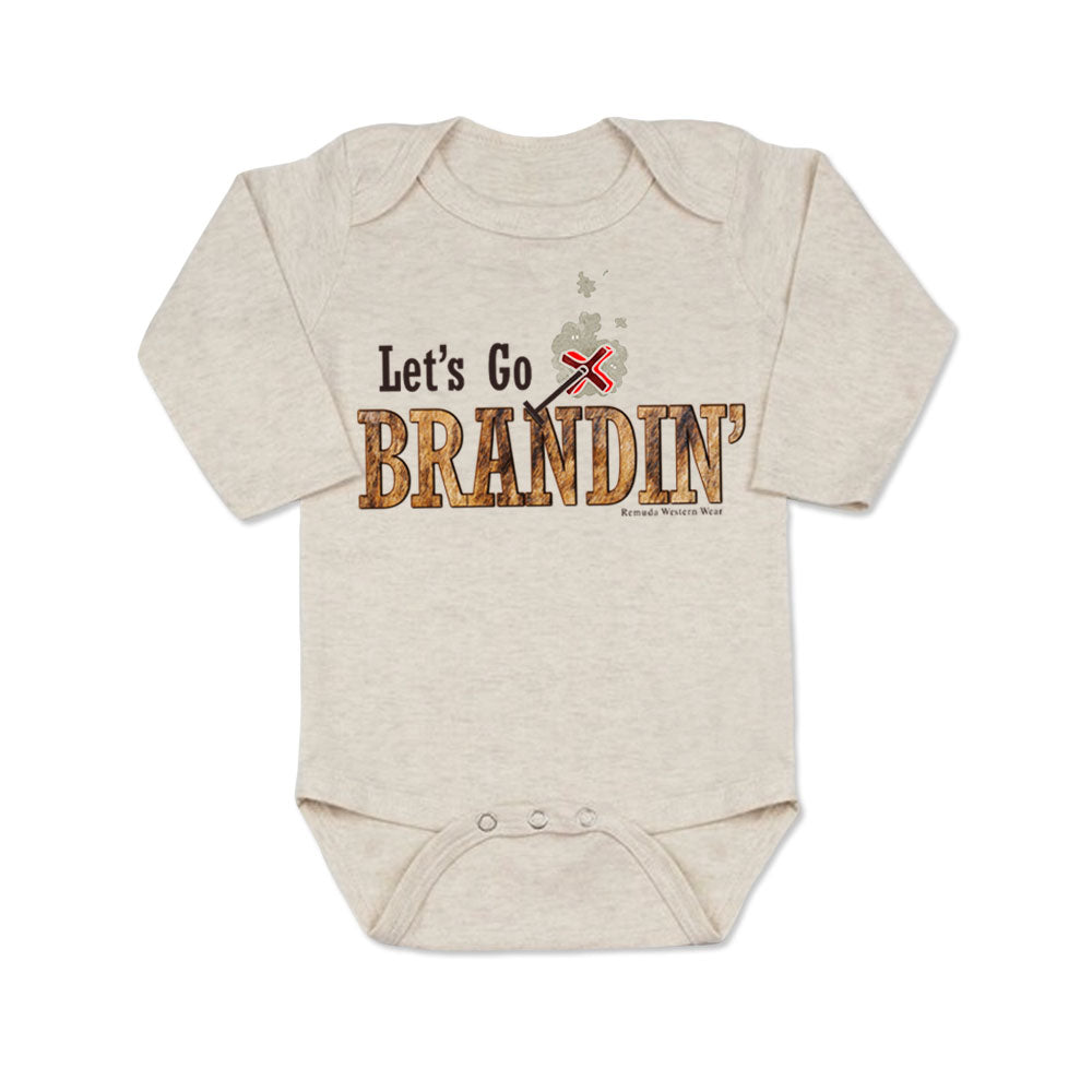 LET'S GO BRANDIN' Infant Western One Piece Romper