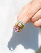 Mint Enamel Child of God Ring