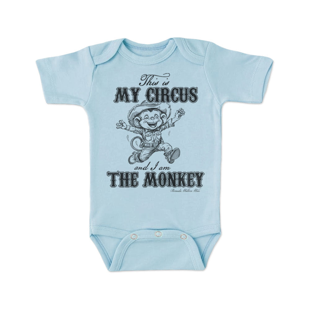 THIS IS MY CIRCUS, I AM THE MONKEY Infant Western One Piece Romper
