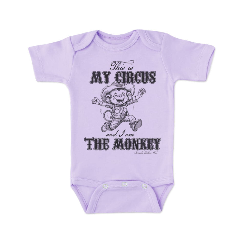 THIS IS MY CIRCUS, I AM THE MONKEY Infant Western One Piece Romper