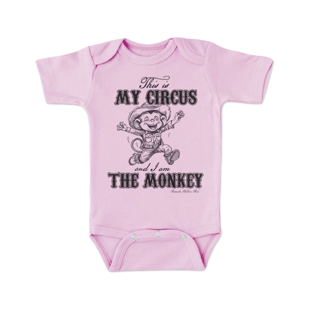 THIS IS MY CIRCUS, I AM THE MONKEY Infant Western One Piece Romper