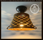 Pierced Barn Metal Farmhouse Ceiling Light