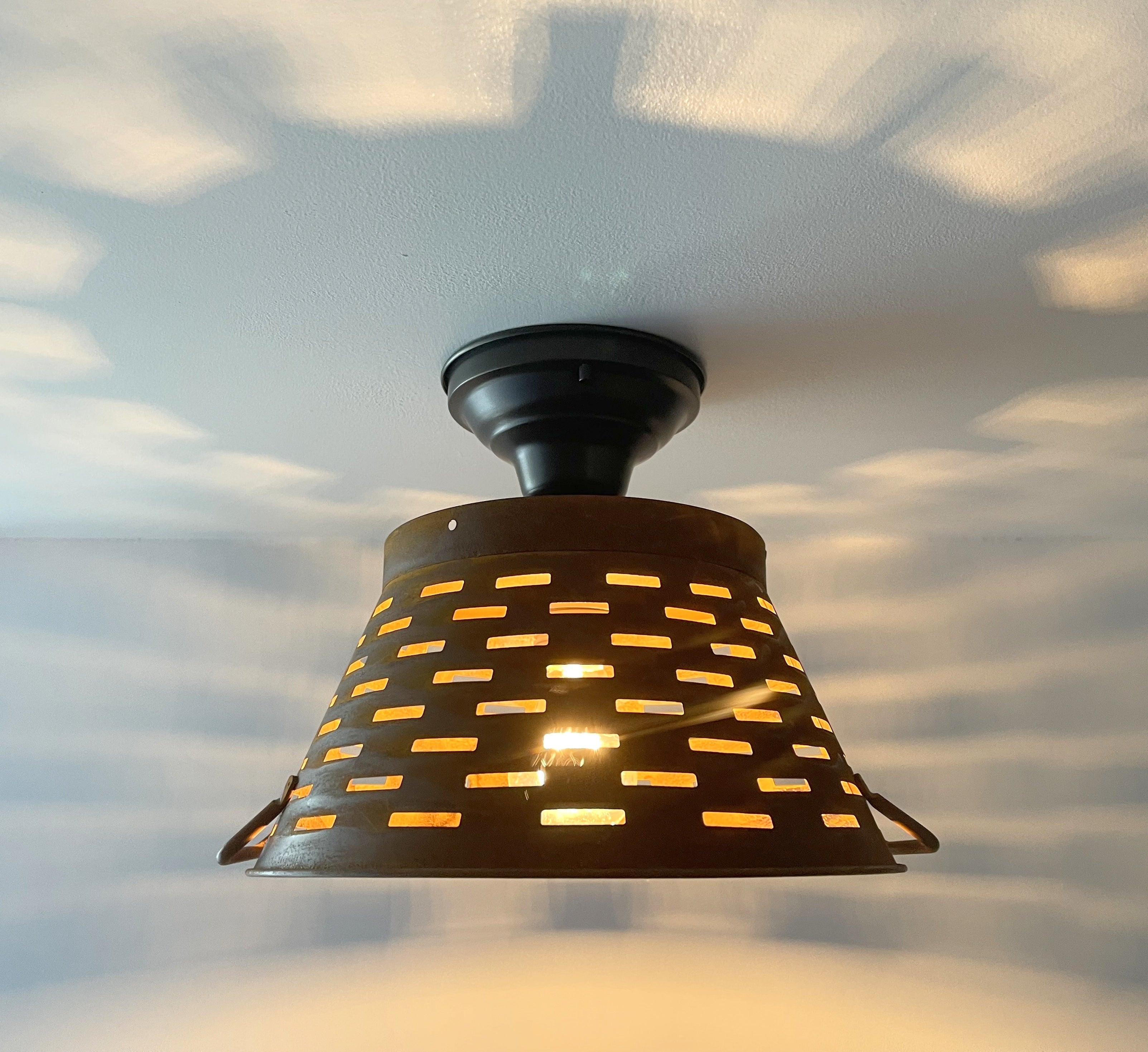 Pierced Barn Metal Farmhouse Ceiling Light