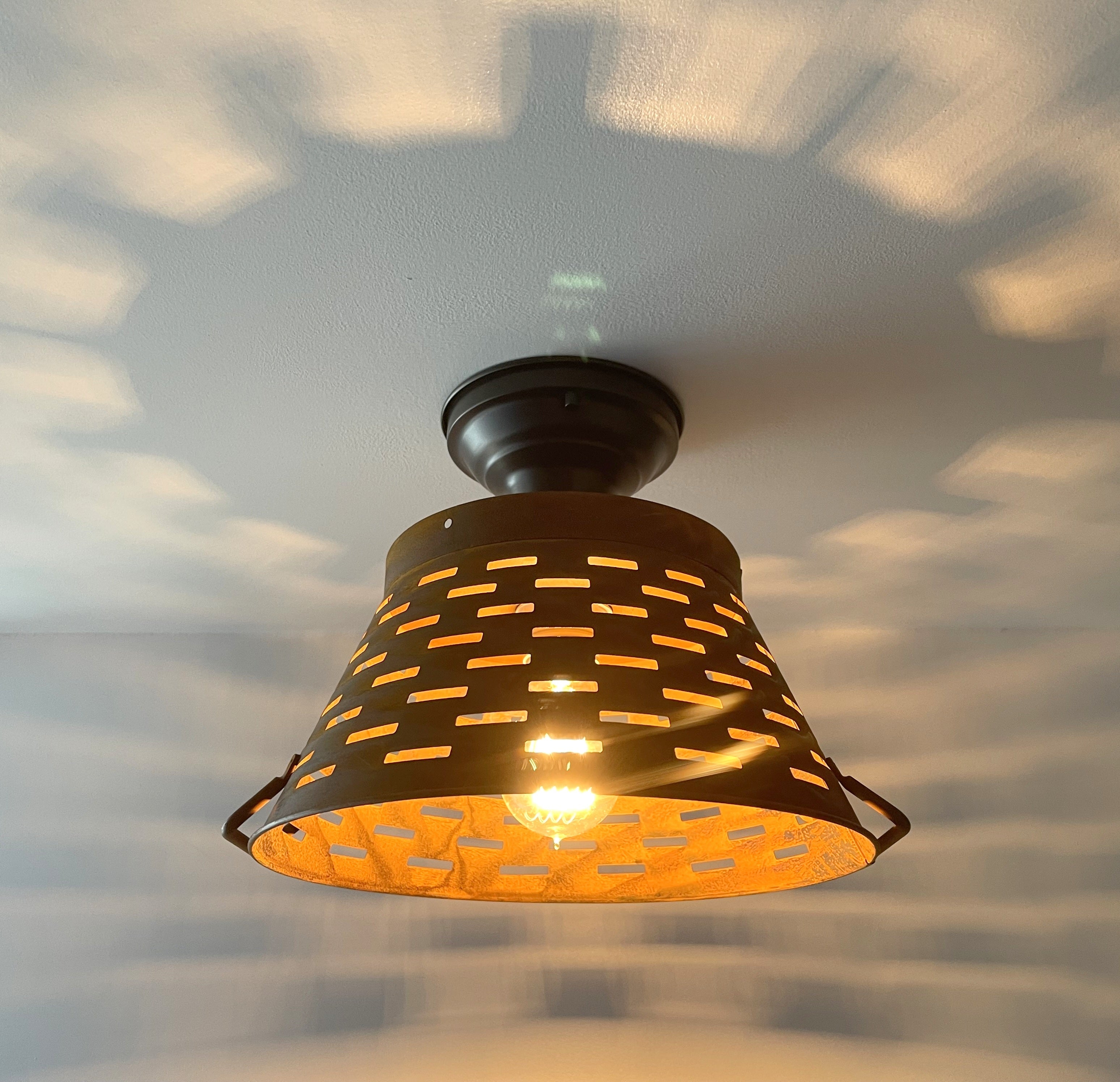 Pierced Barn Metal Farmhouse Ceiling Light