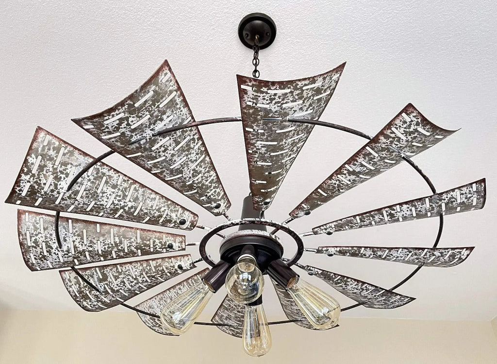 Windmill Chandelier Farmhouse STATIONARY Lighting Fixture