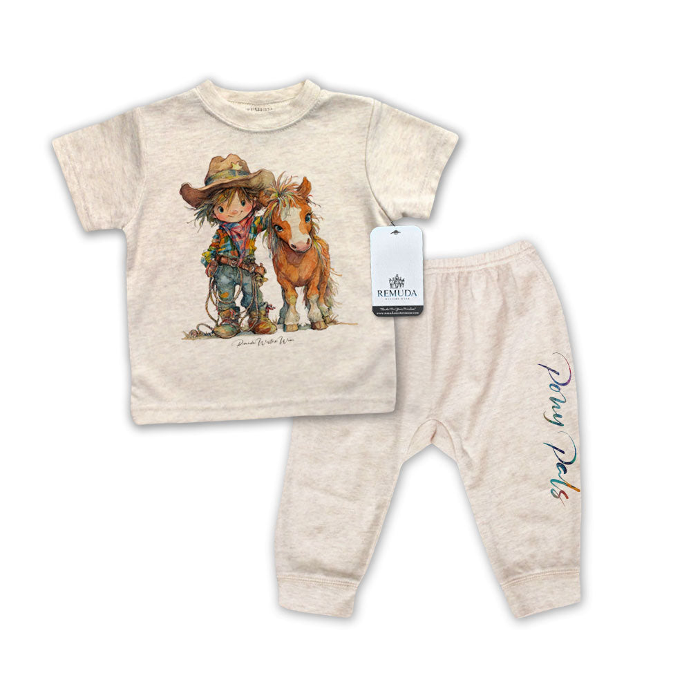 Pony Pals Cowboy - Infant Western 2-Piece Sleepwear Pajamas