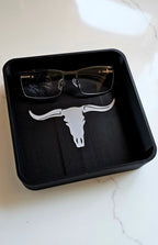 Baha Ranch 3d Print Western Longhorn Cowboy Cowgirl Accessory Tooled Tray