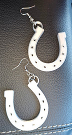 Baha Ranch 3D Print Silver Silk western Earrings Choice of styles Made in America