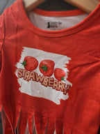 Strawberry Tassles & Ruffles Short Set