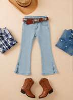 Split Flared Jeans