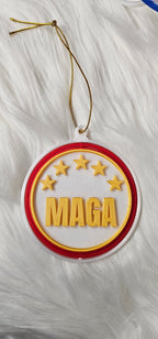 Ultimate Trump 3D Print Christmas Ornament Set Made in America