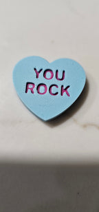 3d Printed Candy Conversation Heart Pins or Earrings Made in America