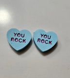 3d Printed Candy Conversation Heart Pins or Earrings Made in America