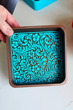 Baha Ranch 3d Print Western Longhorn Cowboy Cowgirl Accessory Tooled Tray