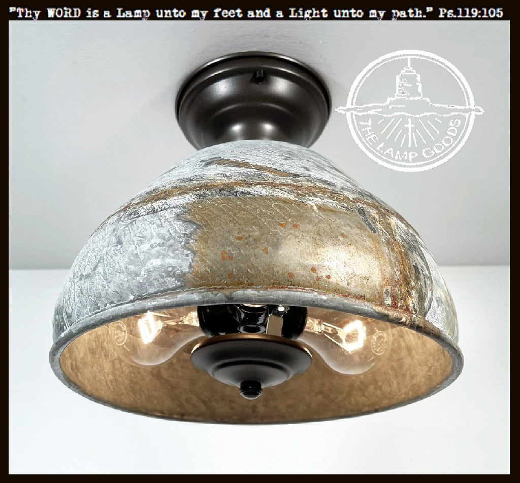 Rustic Bucket Farmhouse Light Fixture