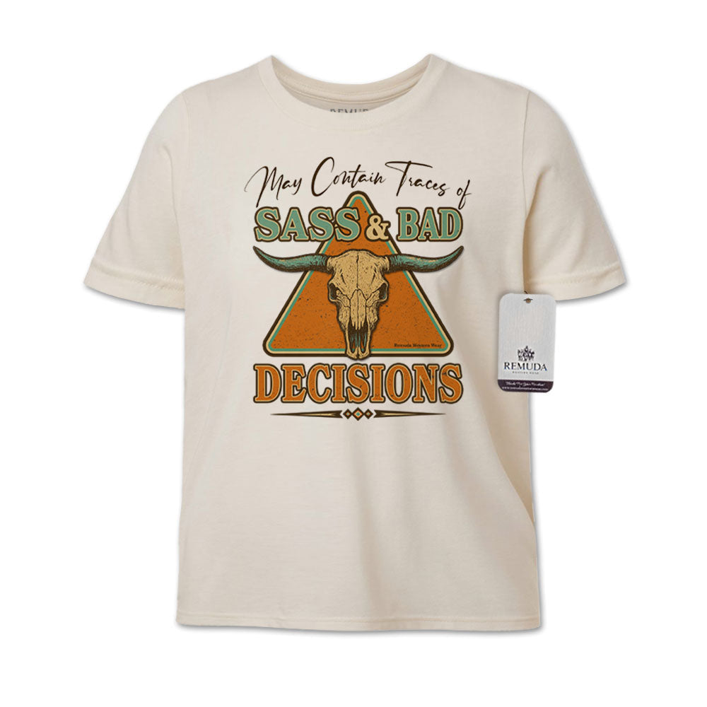 Sass & Bad Decisions - Youth Western Tee T-Shirt