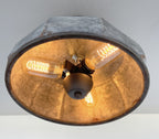 Rustic Metal Farmhouse Ceiling Light - Eight Sided
