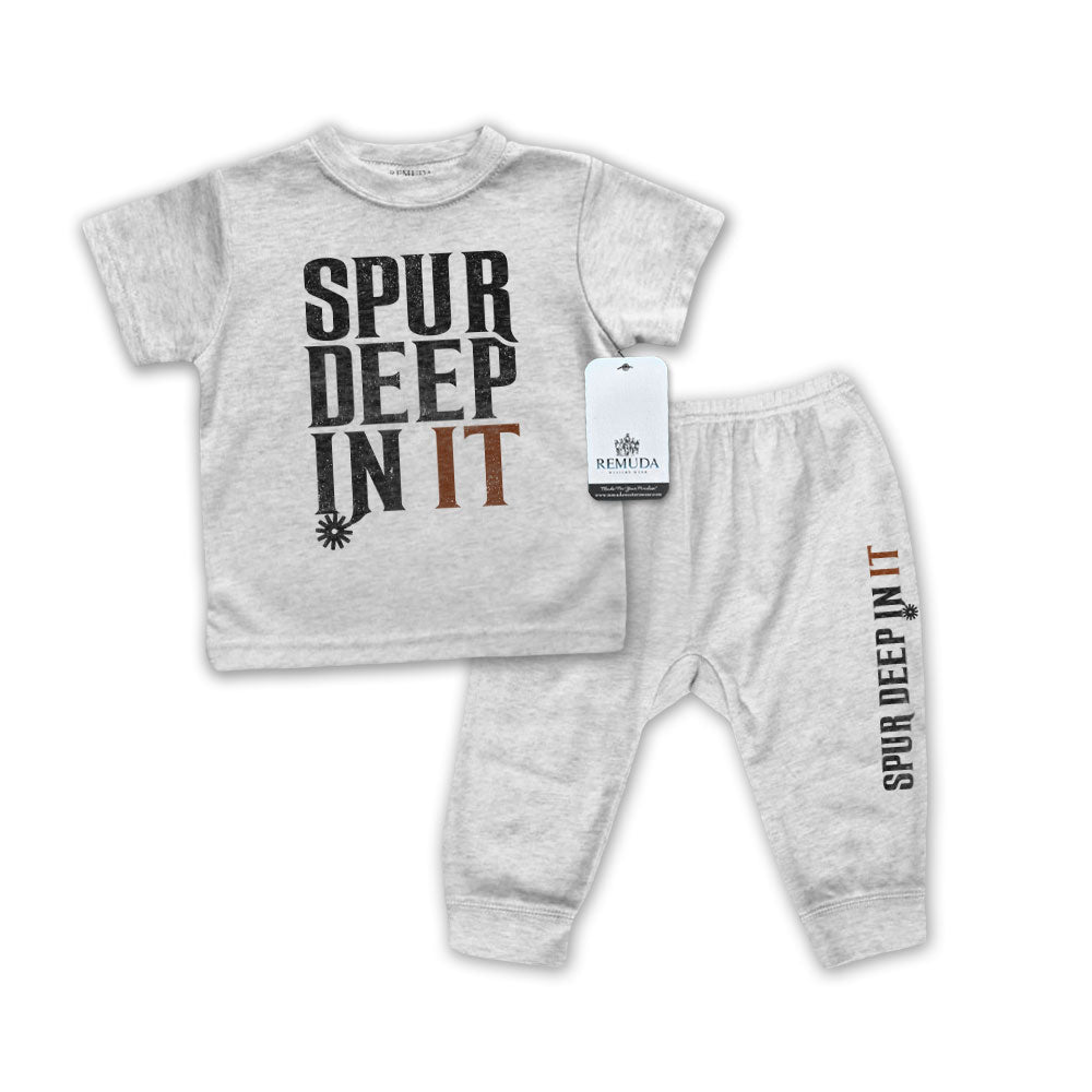 Spur Deep In It - Infant Western 2-Piece Sleepwear Pajamas