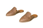 Abby Brown Leather Mules with Western Stitching