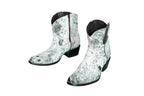 The Loretta Cowhide Boots - Turquoise Metallic Limited Edition