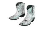 The Loretta Cowhide Boots - Turquoise Metallic Limited Edition