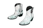 The Loretta Cowhide Boots - Turquoise Metallic Limited Edition
