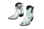 The Loretta Cowhide Boots - Turquoise Metallic Limited Edition