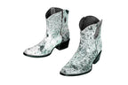 The Loretta Cowhide Boots - Turquoise Metallic Limited Edition