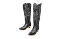 The Lorraine Knee-High Leather Boots – Black Full Grain