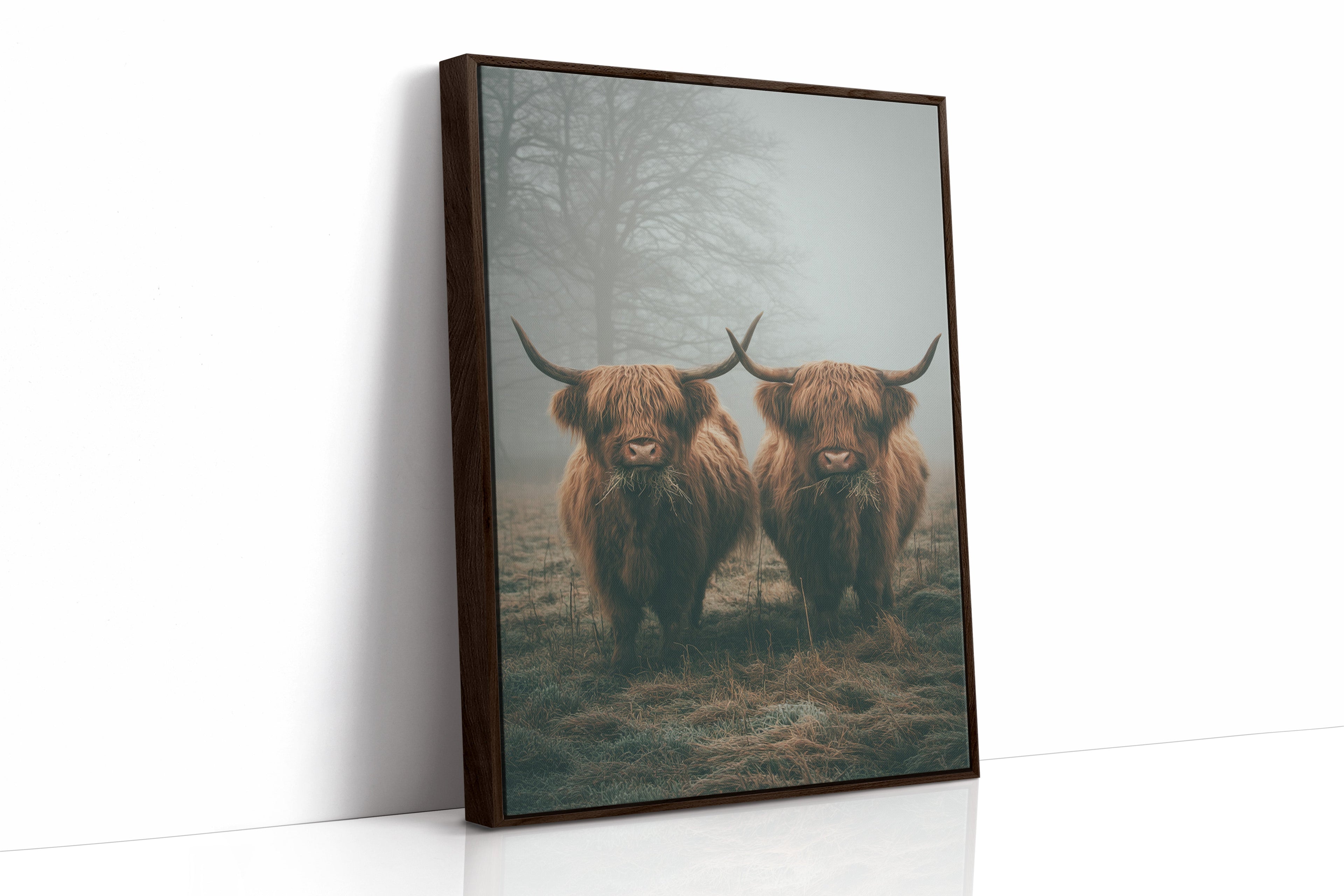 Gentle Giants Beneath Misty Skies