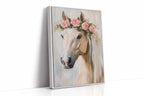 Petal-Crowned Horse Elegance