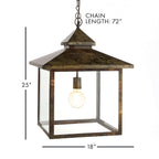 Vintage Farmhouse Hanging Lantern Light