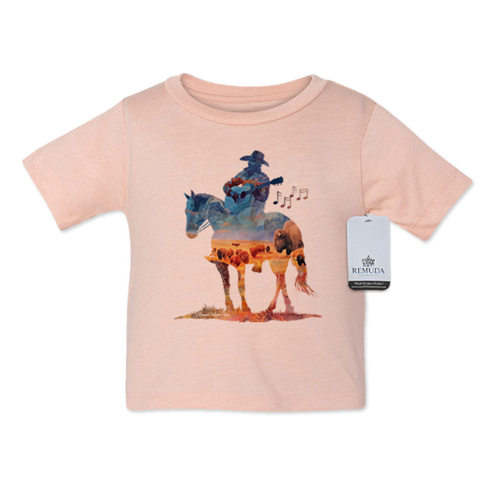 Where The Buffalo Roam - Infant Kids Watercolor Western Tee T-Shirt