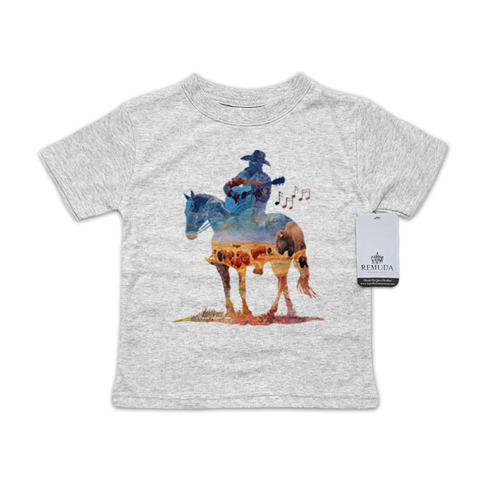 Where The Buffalo Roam - Infant Kids Watercolor Western Tee T-Shirt