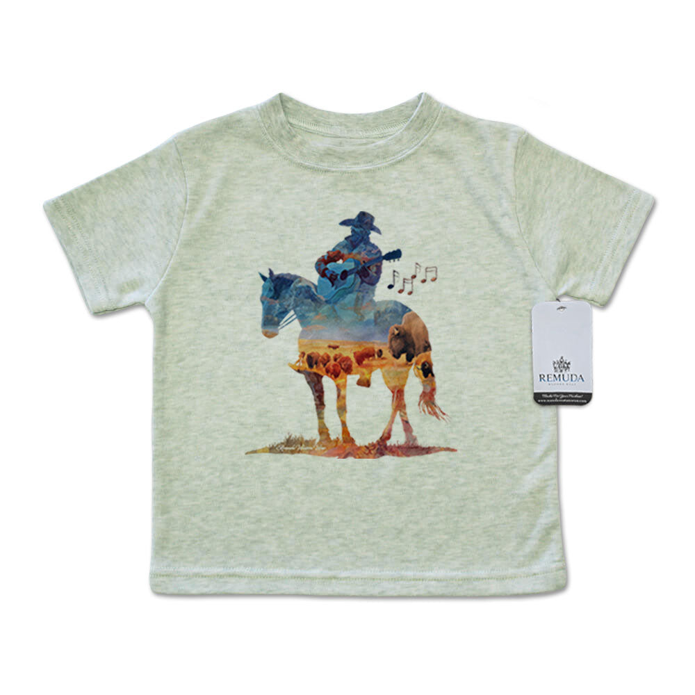 Where The Buffalo Roam - Infant Kids Watercolor Western Tee T-Shirt