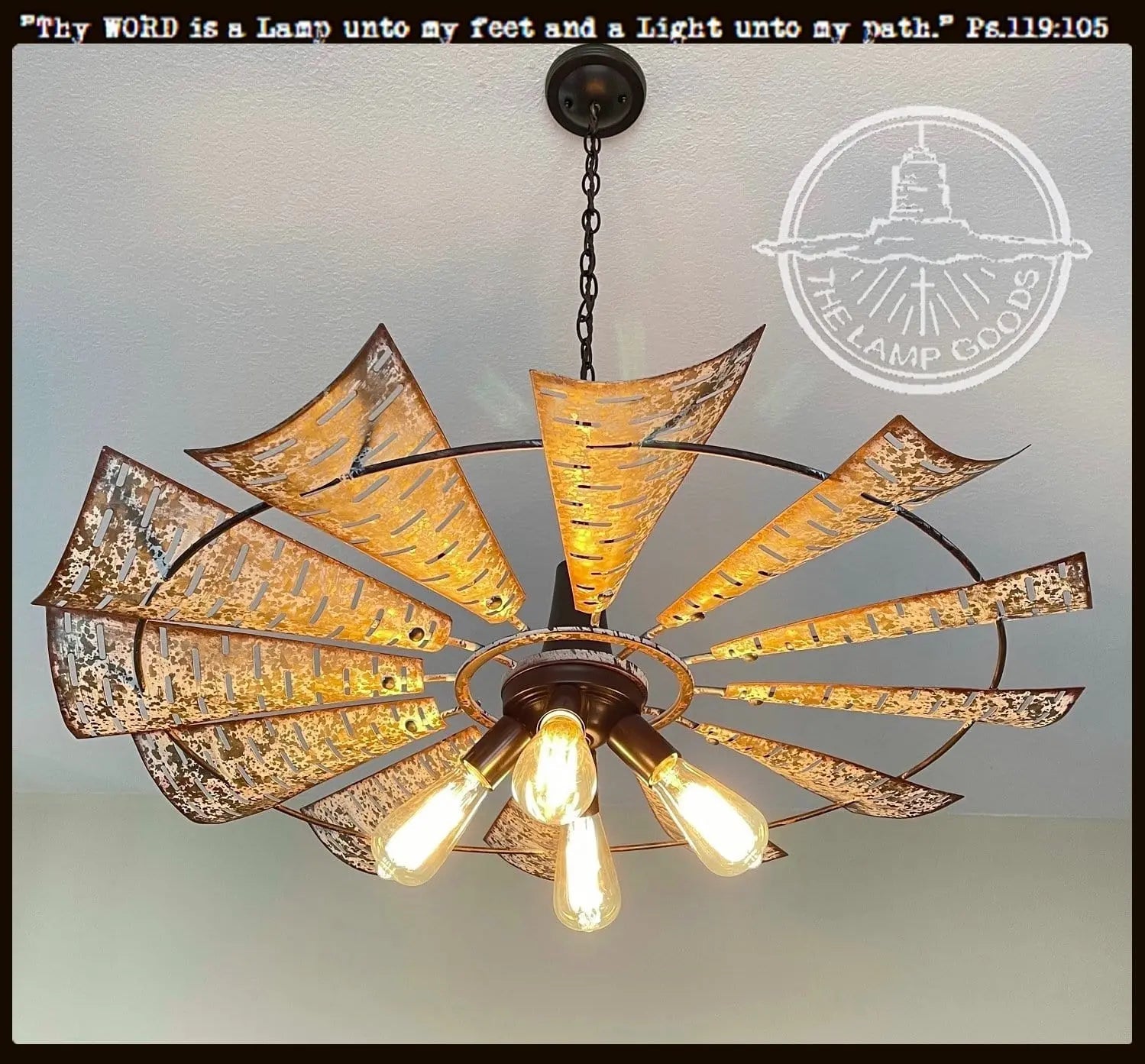 Windmill Chandelier Farmhouse STATIONARY Lighting Fixture